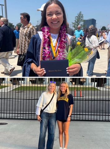 Aliz Uejima and Fiona Avondolio, last year’s recipients