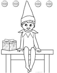 Elf sitting on tabl
