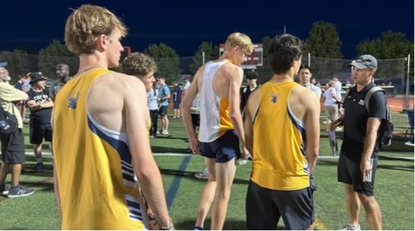 Track team preparing for a meet