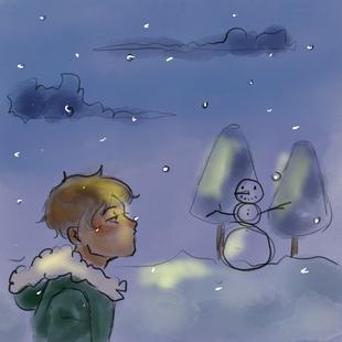 Person in the snow