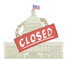 Congress building with closed sig
