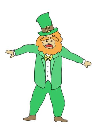Surprised leprechaun