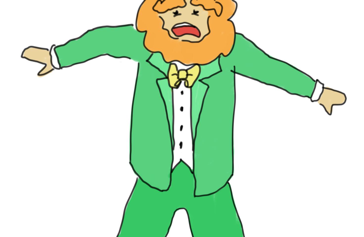 Surprised leprechaun