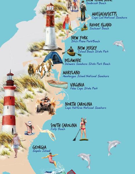 Coastal shore town