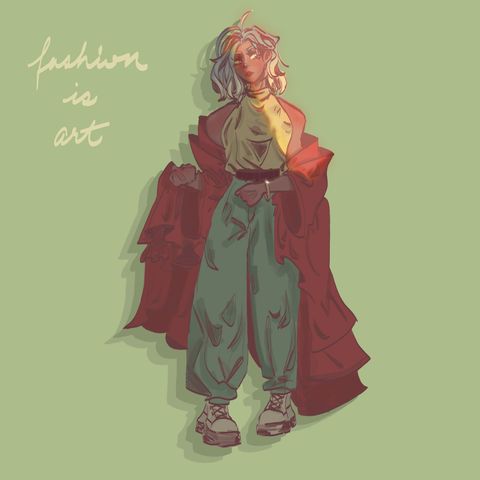 Fashion is art character drawi