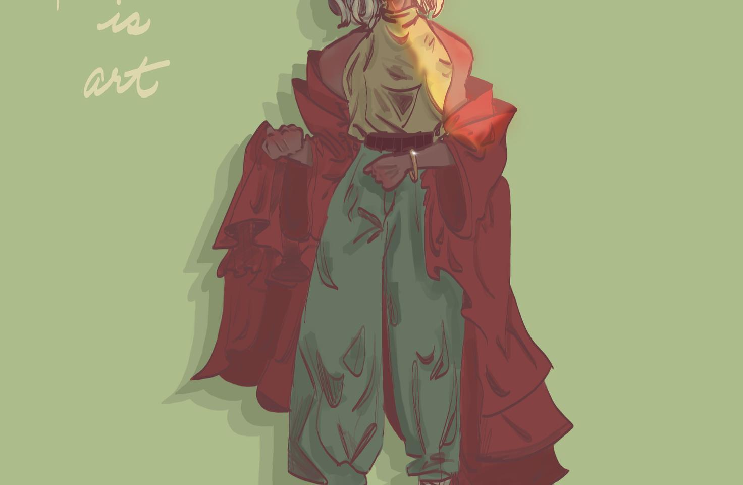 Fashion is art character drawi