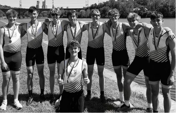 Boys Junior 8 at the Stotesbury Cup Regatta